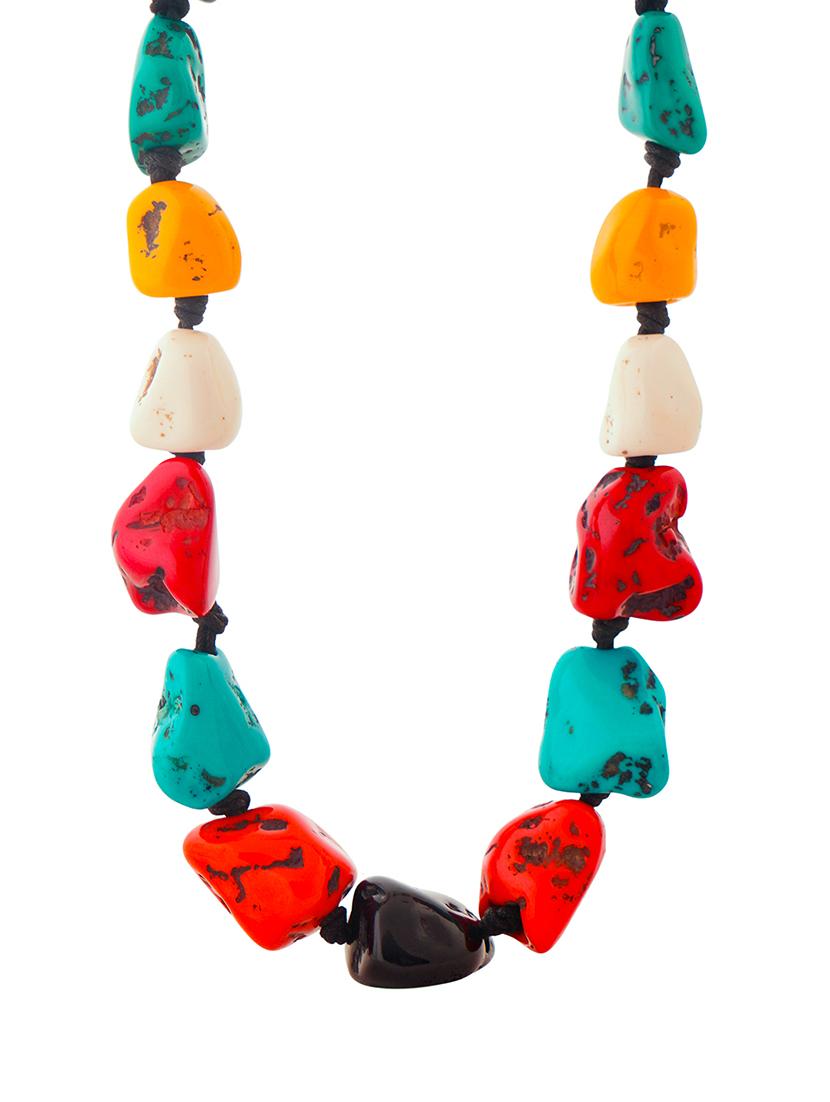 ethnic tribal handmade resin beaded fashion necklace - 21982872 - Standard Image - 2