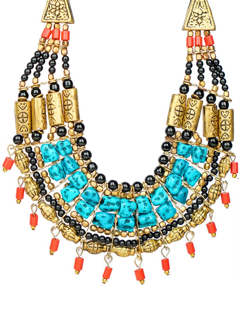 ethnic naga tribal handmade resin beaded fashion necklace - 21982874 - Standard Image - 2