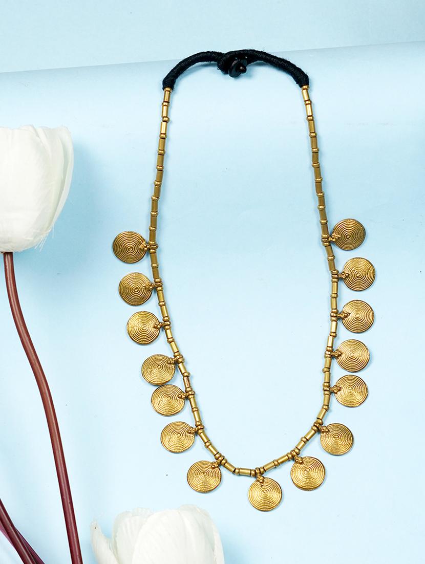 golden ethnic tribal handmade fashion coin necklace - 21982876 - Zoom Image - 0