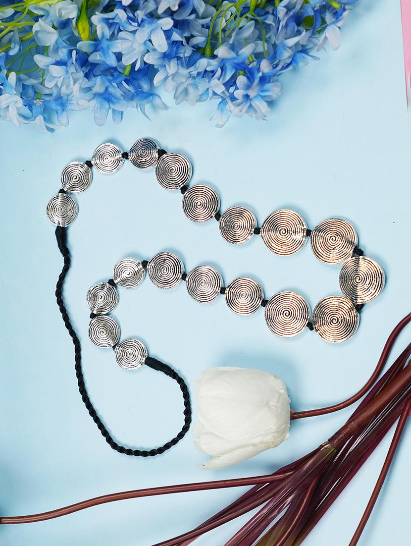 silver ethnic tribal handmade fashion long coin necklace - 21982878 -  Zoom Image - 0