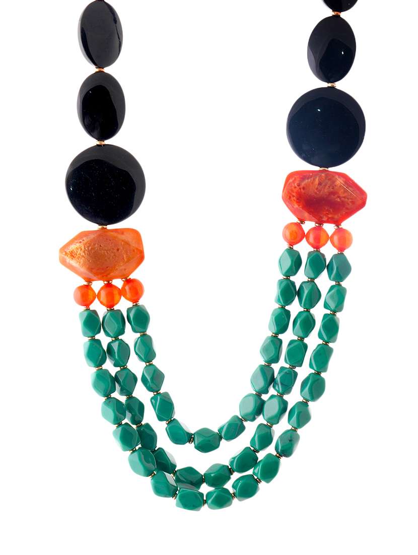 women handmade resin beaded necklace - 21982886 -  Standard Image - 2