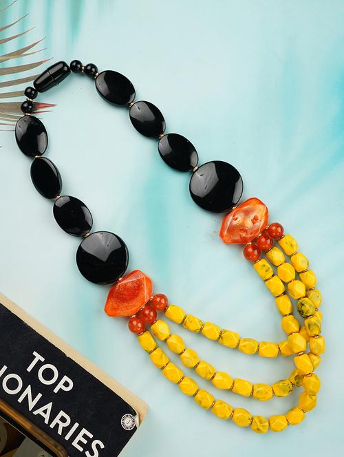 women resin beaded fashion necklace - 21982887 - Standard Image - 0