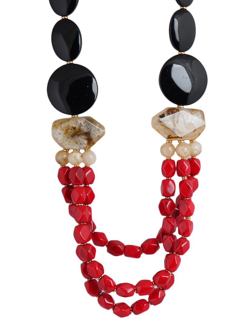 women resin beaded fashion necklace - 21982889 - Standard Image - 2