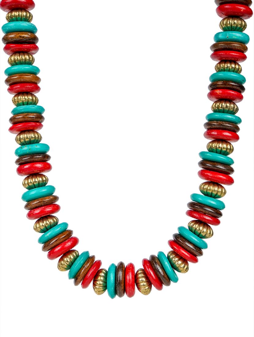 ethnic tribal handmade resin beaded fashion necklace - 21982900 - Standard Image - 2