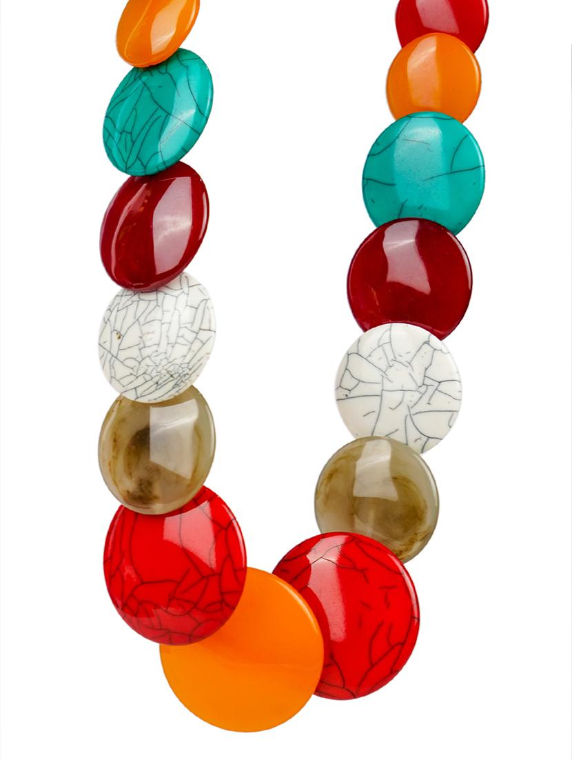 ethnic tribal handmade resin beaded fashion necklace - 21982908 - Standard Image - 2