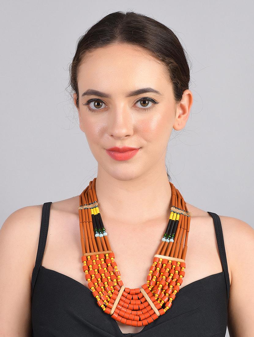 ethnic naga tribal handmade resin beaded fashion necklace - 21982918 - Standard Image - 2