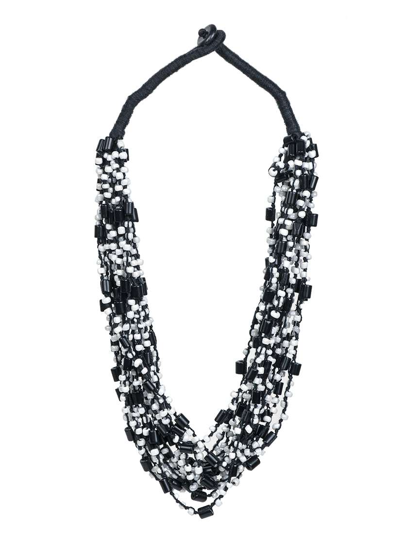 ethnic tribal handmade resin beaded fashion necklace