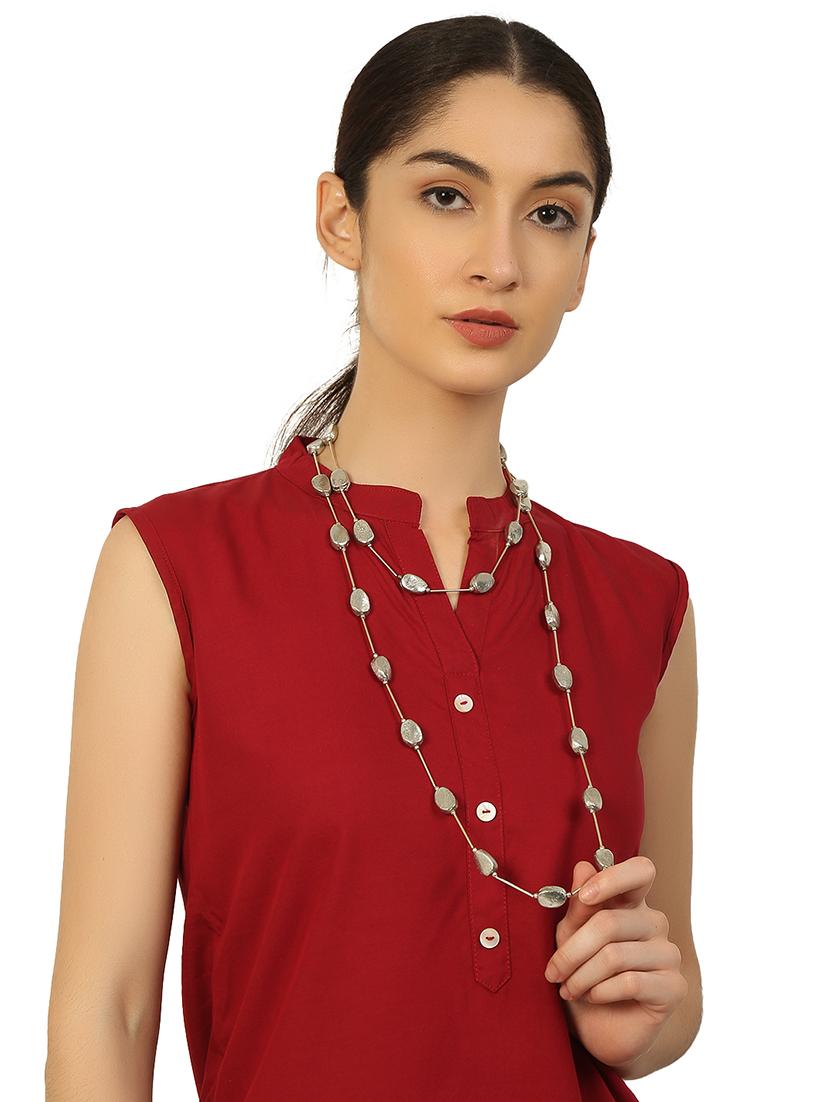 ethnic tribal handmade resin beaded fashion long necklace - 21982923 - Standard Image - 2