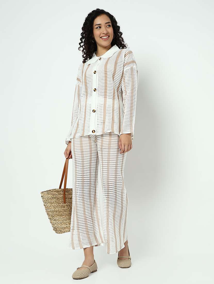 women self designed shirt and trouser co-ord set