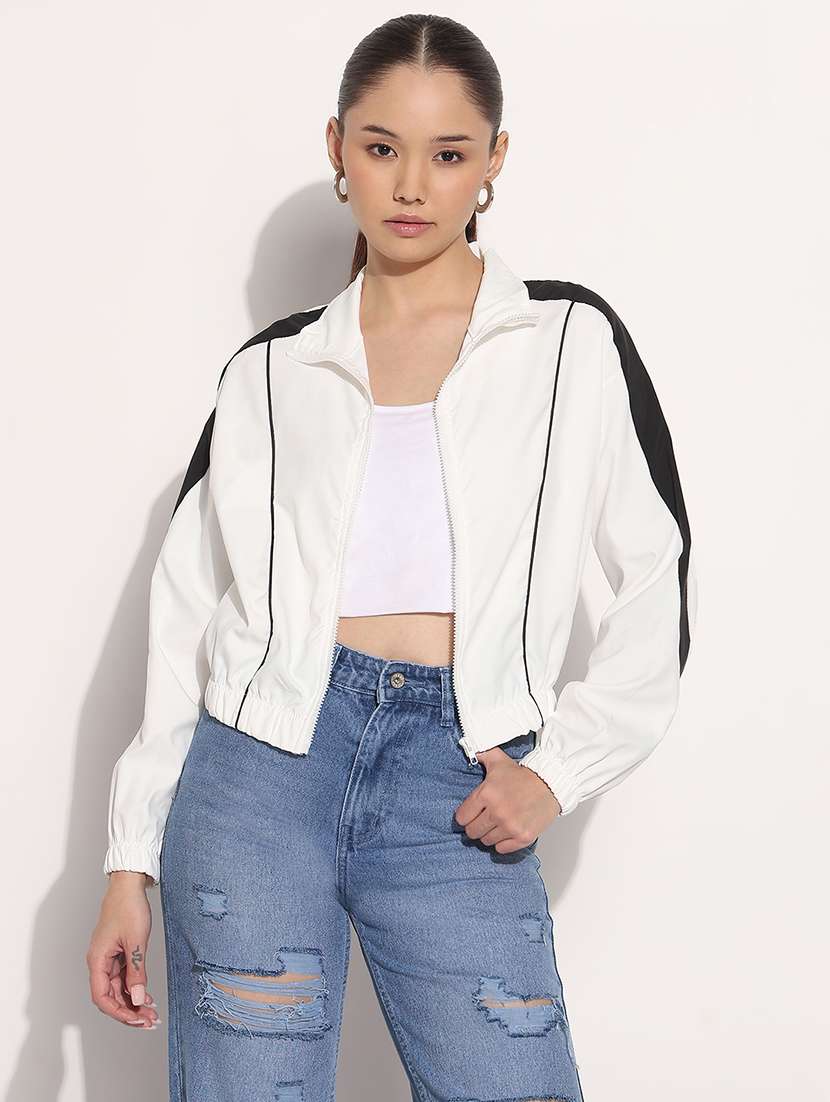 women tapered long sleeve jacket
