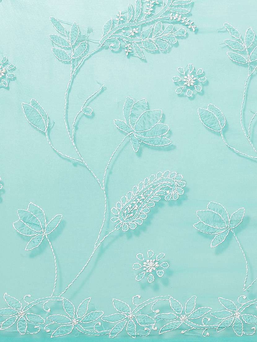 women solid with work chikankari saree with blouse - 21983047 -  Standard Image - 2