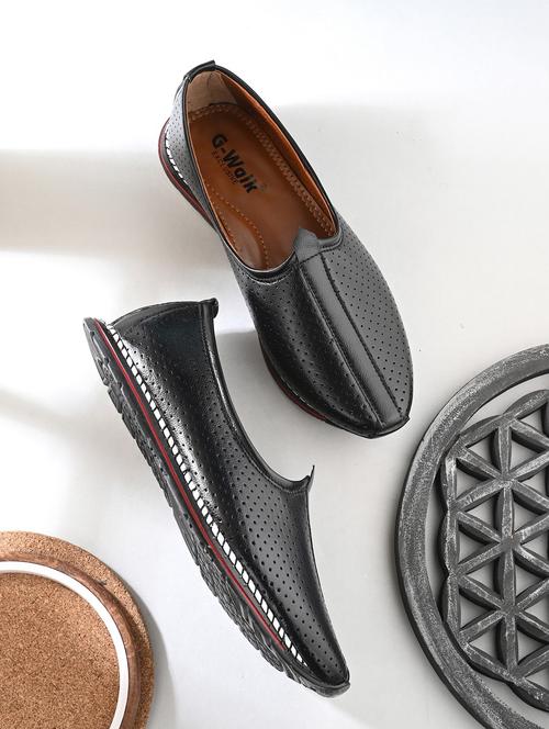men black slip on juti - 21983063 - Standard Image - 0