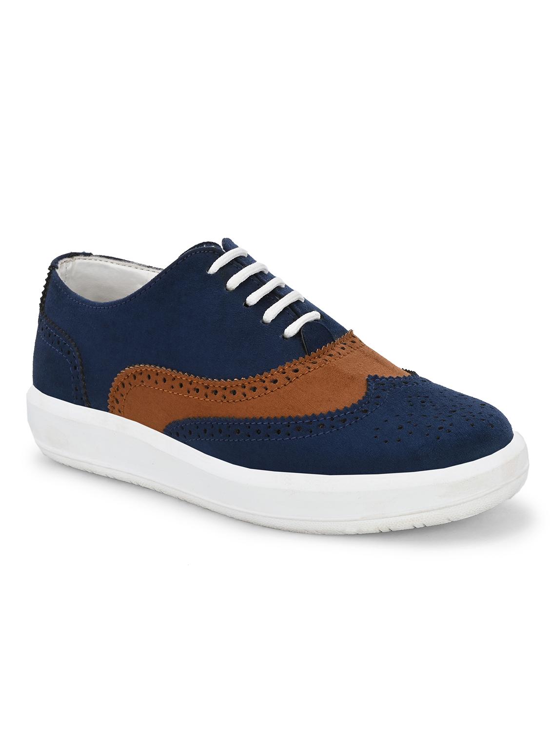 men blue lace up sneaker - 21983065 - Standard Image - 2