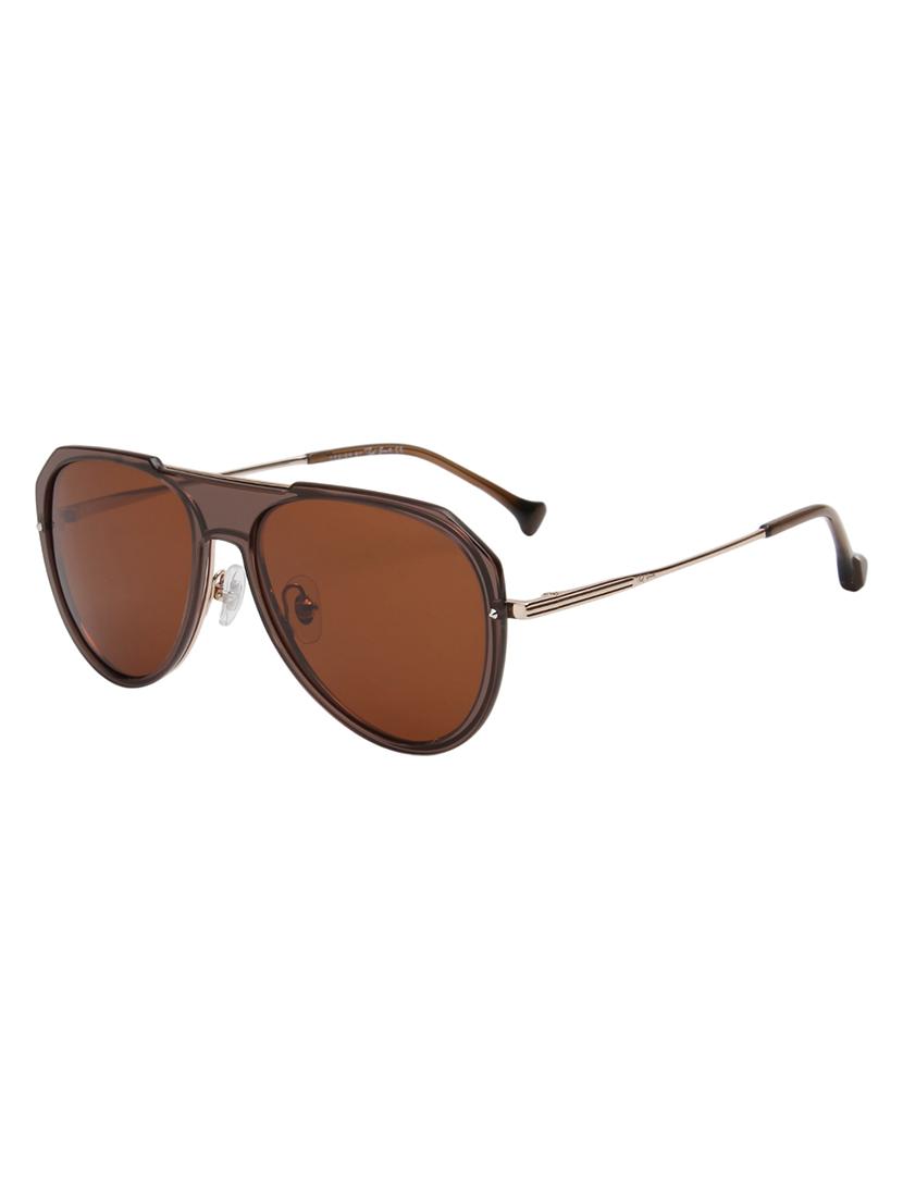 ted smith unisex brown aviator metal sunglasses with polarised lens - 21983072 - Standard Image - 2
