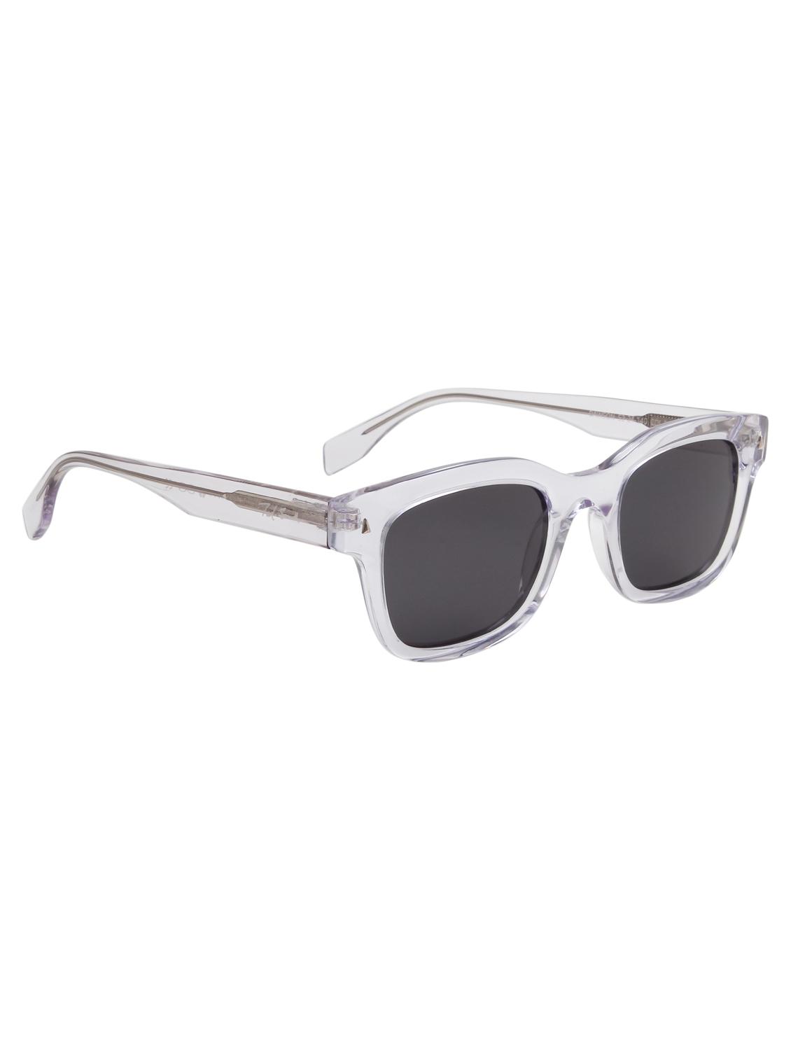 ted smith unisex crystal-black wayfarer premium acetate sunglasses with polarised lens - 21983080 - Standard Image - 2