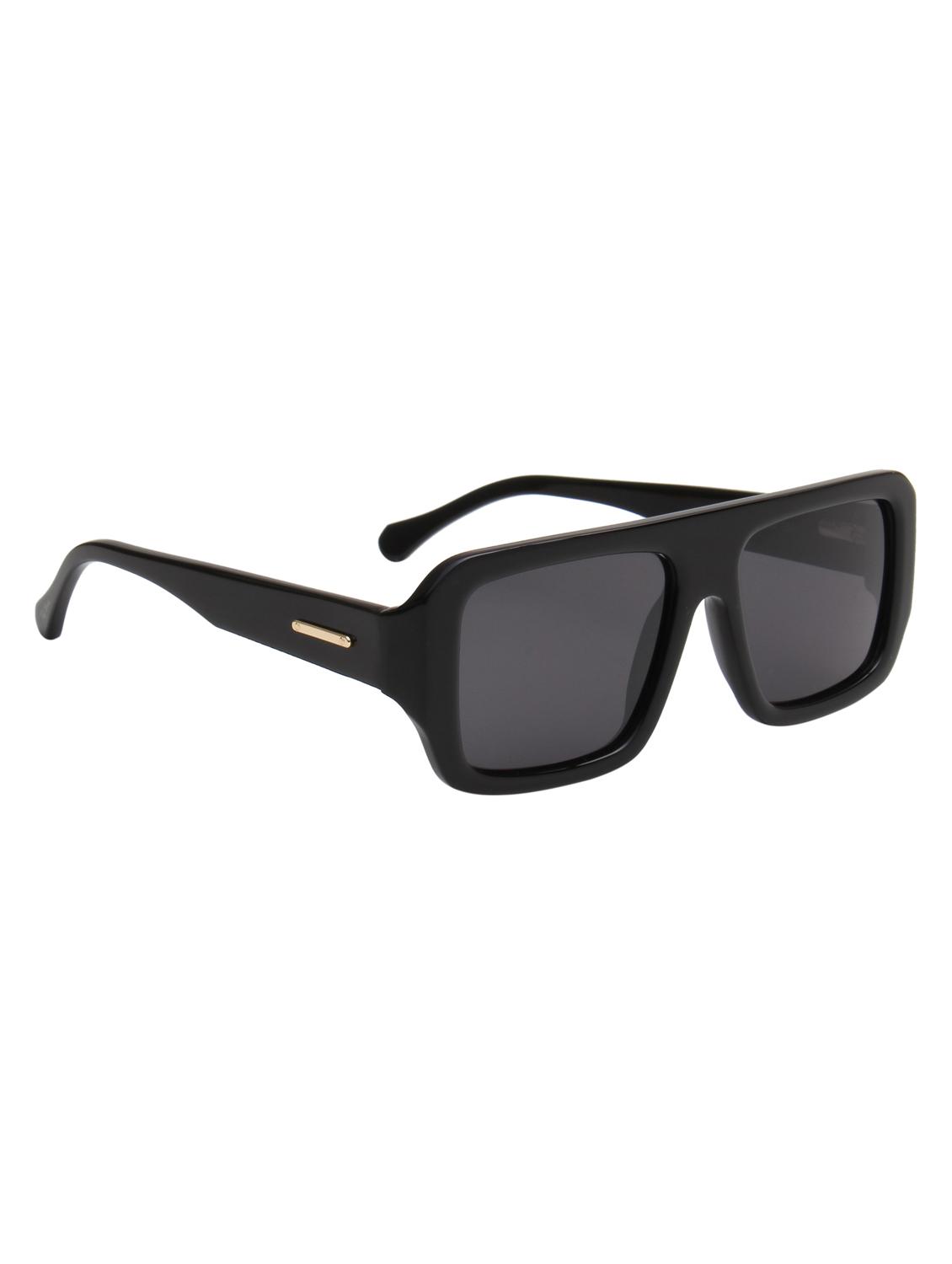 ted smith unisex black aviator luxury acetate sunglasses with polarised lens - 21983083 - Standard Image - 2