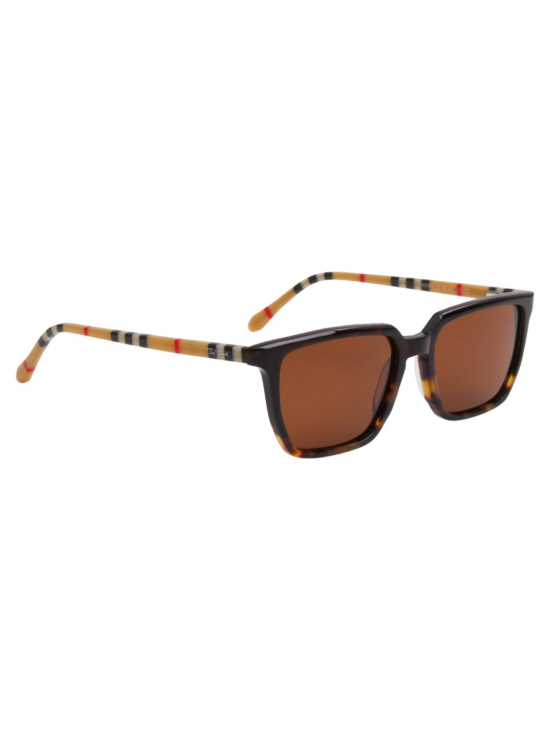 ted smith unisex brown wayfarer premium acetate sunglasses with polarised lens - 21983086 - Standard Image - 2