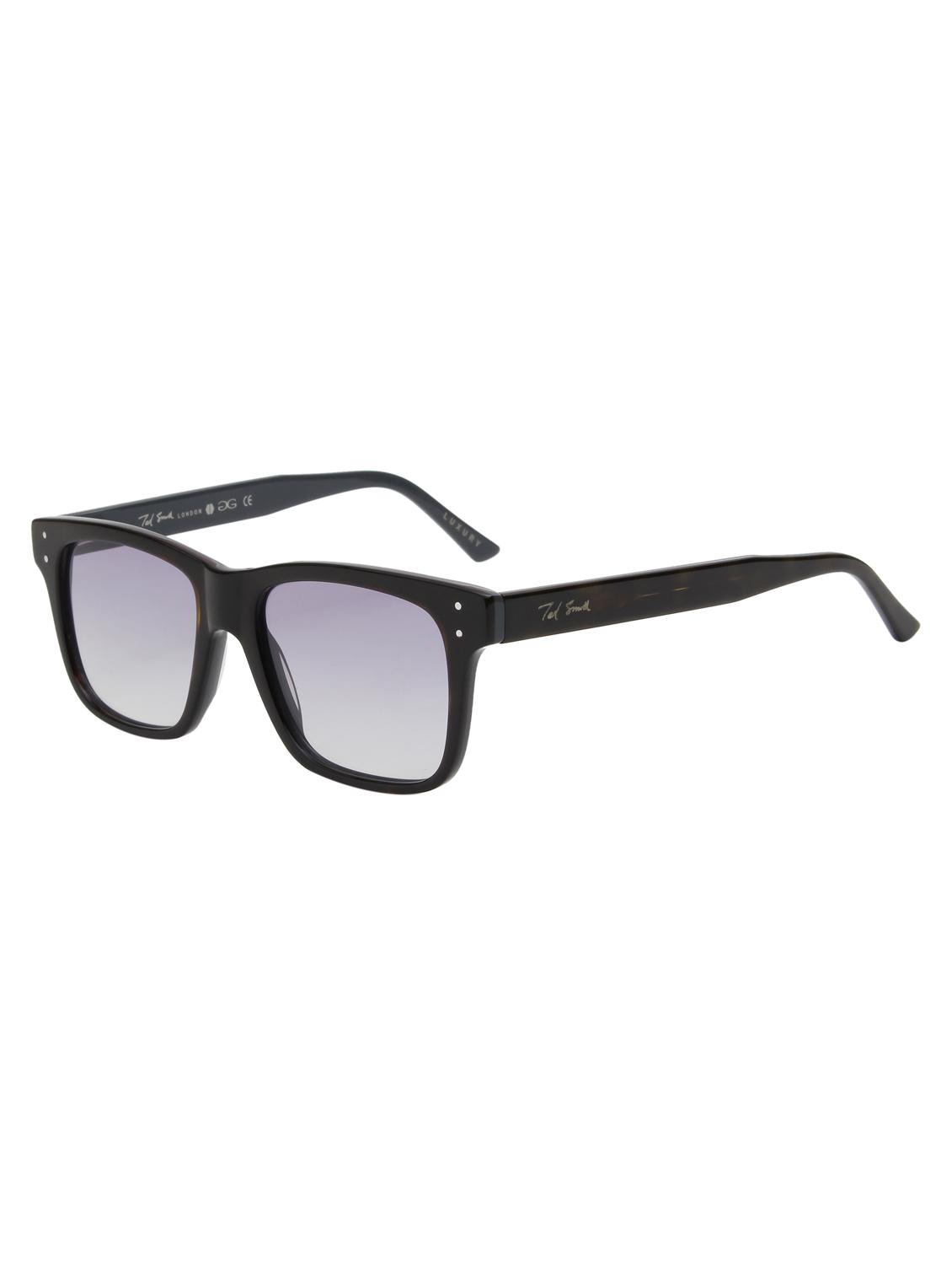 ted smith unisex grey graded square premium acetate sunglasses with polarised lens - 21983090 - Standard Image - 2