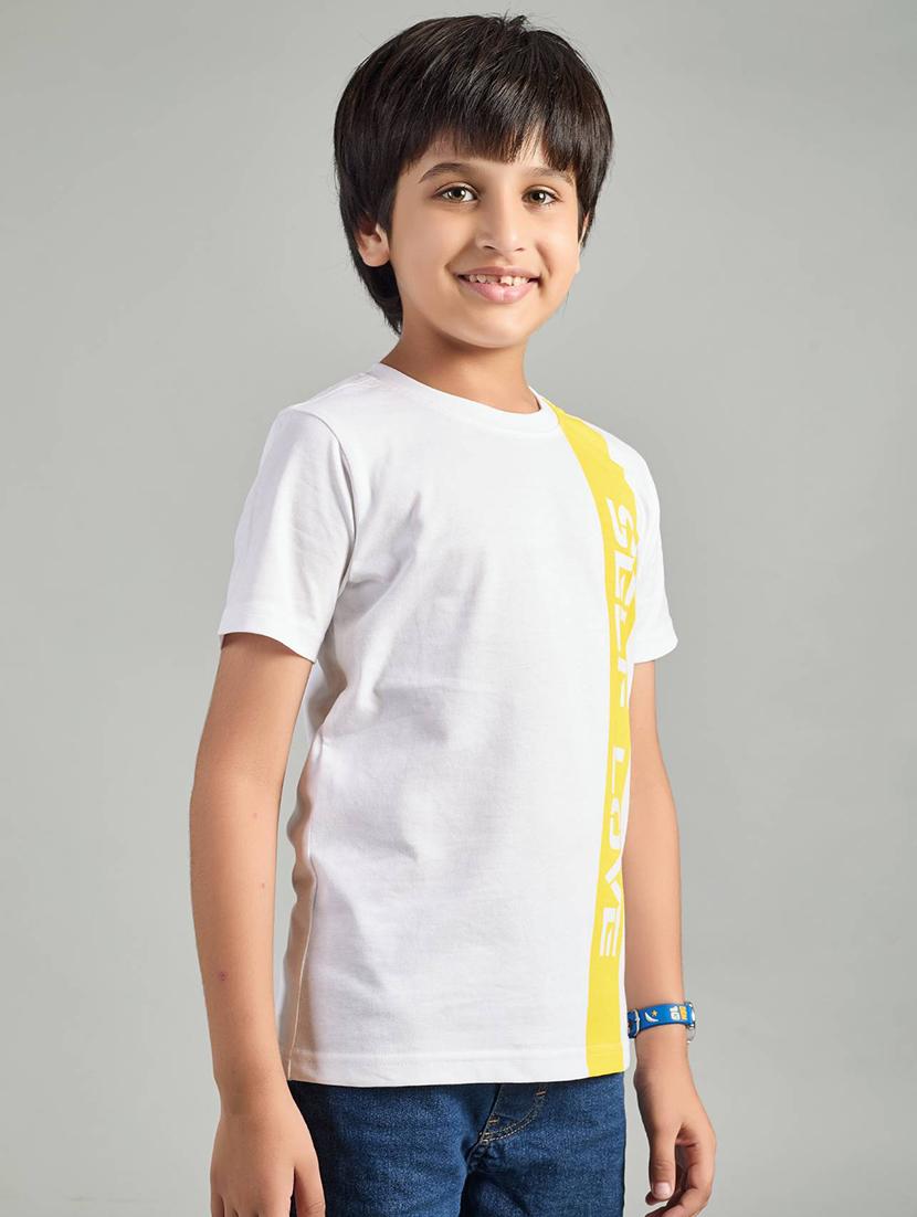 boys placement print round neck t-shirt - 21983094 - Standard Image - 2