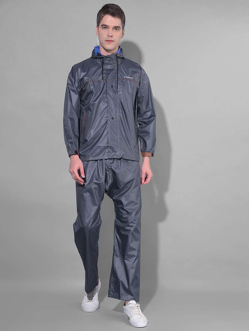 men solid long sleeve rain suit set - 21983193 - Standard Image - 2