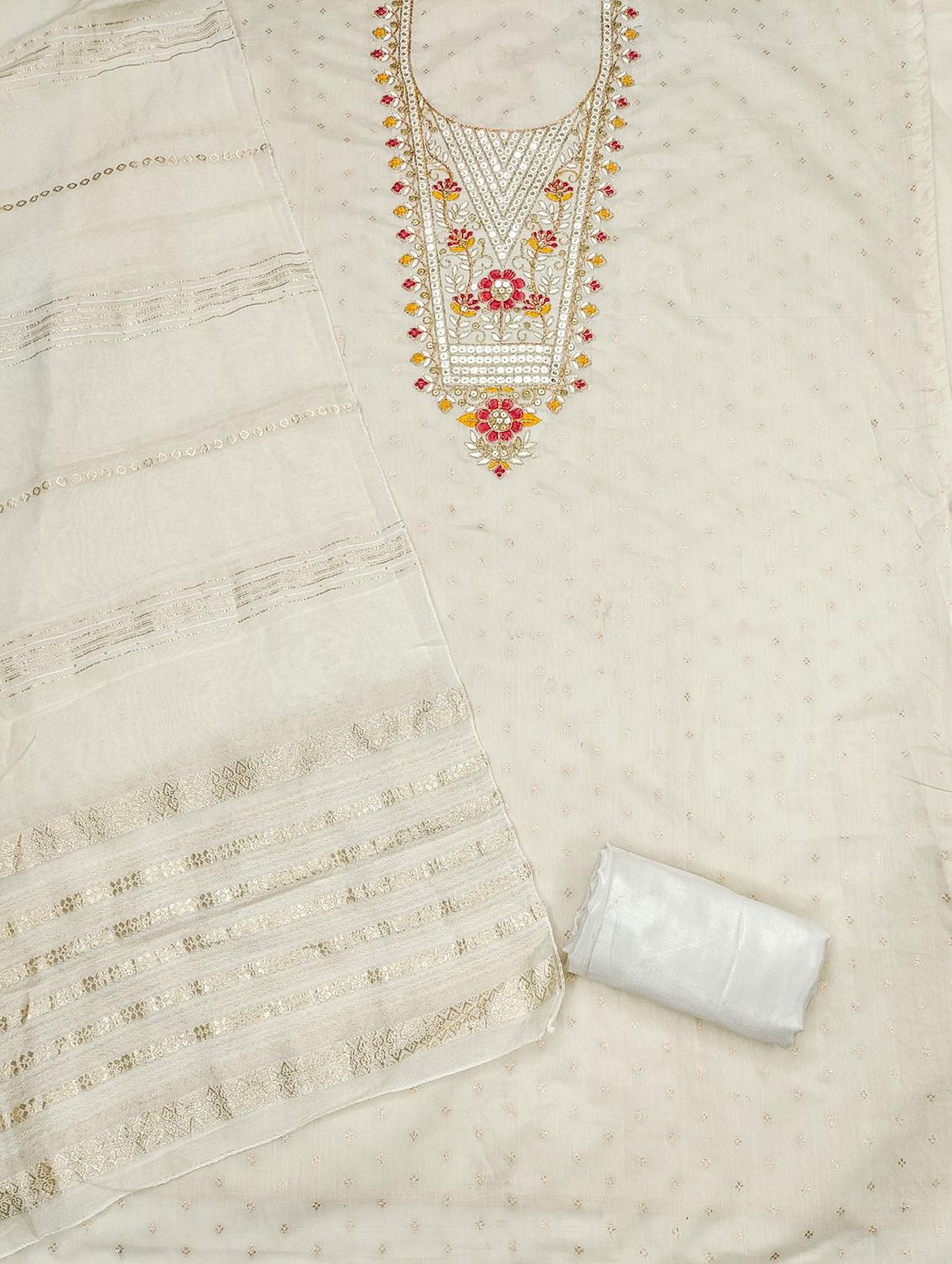 women self design embroidered unstitched suit set - 21983347 - Standard Image - 2