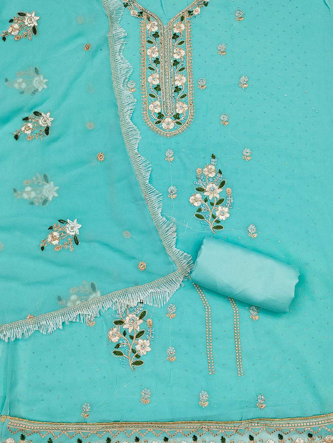 women floral embroidered unstitched suit set - 21983394 -  Standard Image - 2