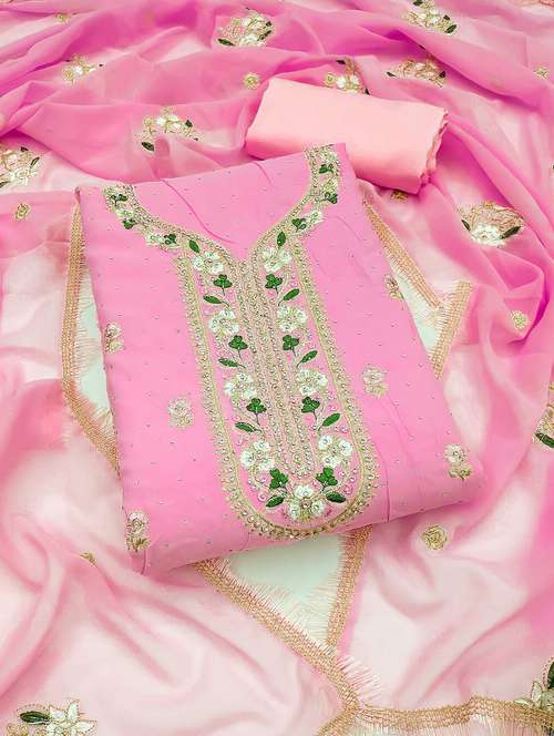 women floral embroidered unstitched suit set - 21983395 -  Standard Image - 0