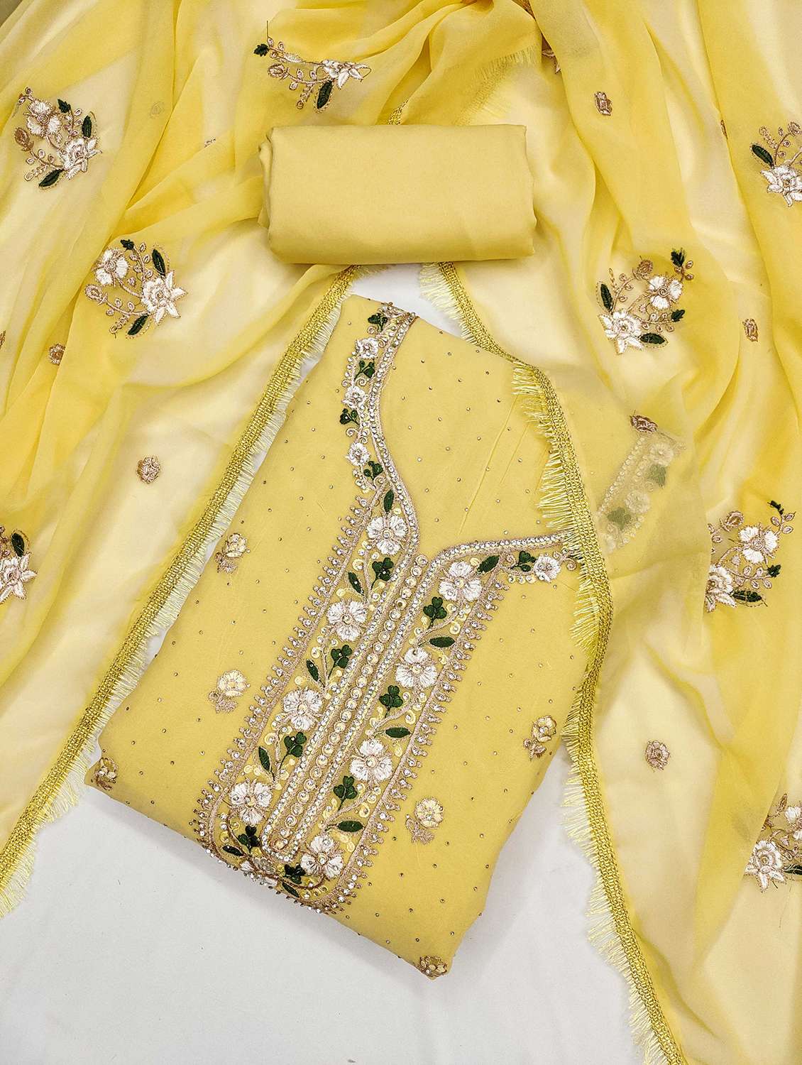 women floral embroidered unstitched suit set - 21983396 -  Standard Image - 2