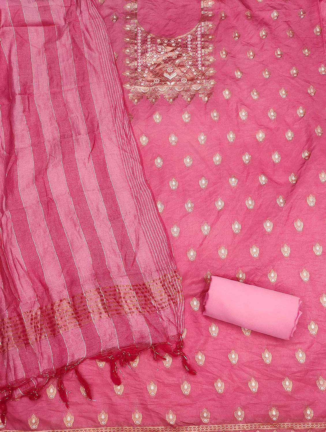 women self design embroidered unstitched suit set - 21983398 -  Standard Image - 2