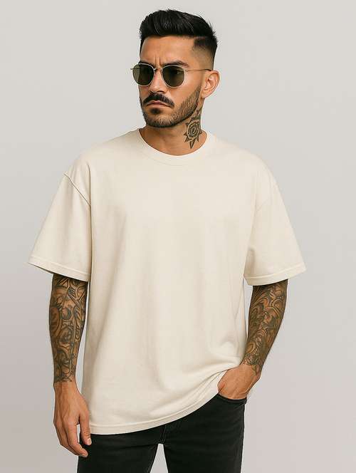 men solid short sleeve oversized t-shirt - 21983434 -  Standard Image - 0