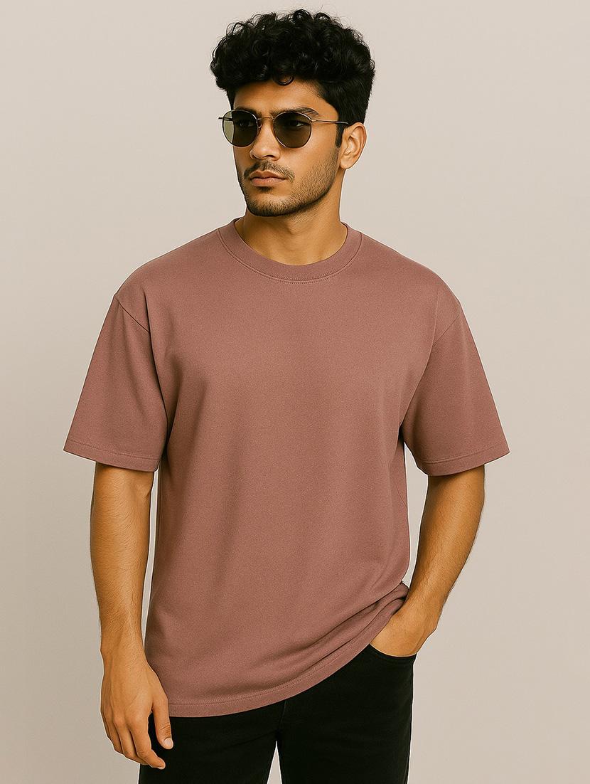 men solid short sleeve oversized t-shirt - 21983435 - Zoom Image - 0