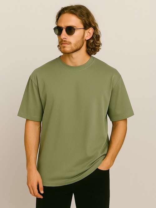 men solid short sleeve oversized t-shirt - 21983436 -  Standard Image - 0