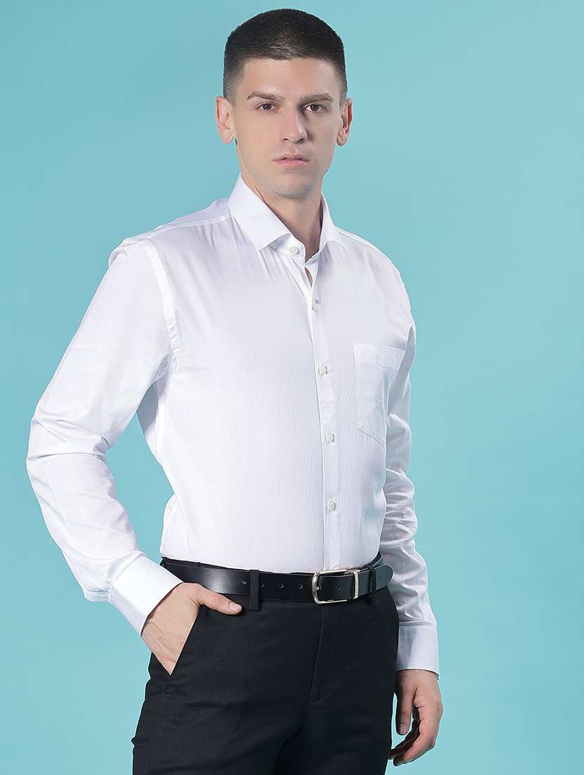 men solid collared long sleeve shirt - 21983522 -  Standard Image - 2