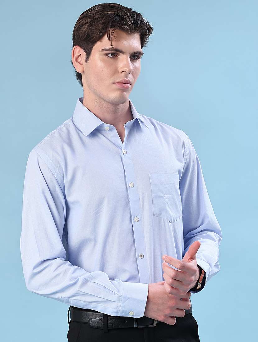 men solid collared long sleeve shirt - 21983525 -  Standard Image - 2