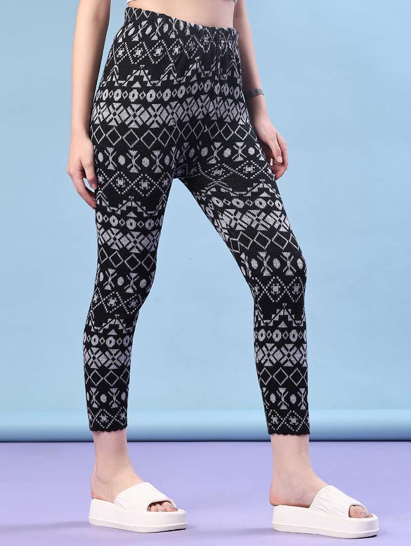 women self design ankle length woolen leggings - 21983531 -  Standard Image - 2