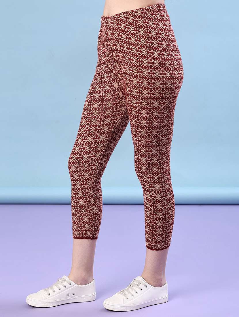 women self design ankle length woolen leggings - 21983533 -  Standard Image - 2
