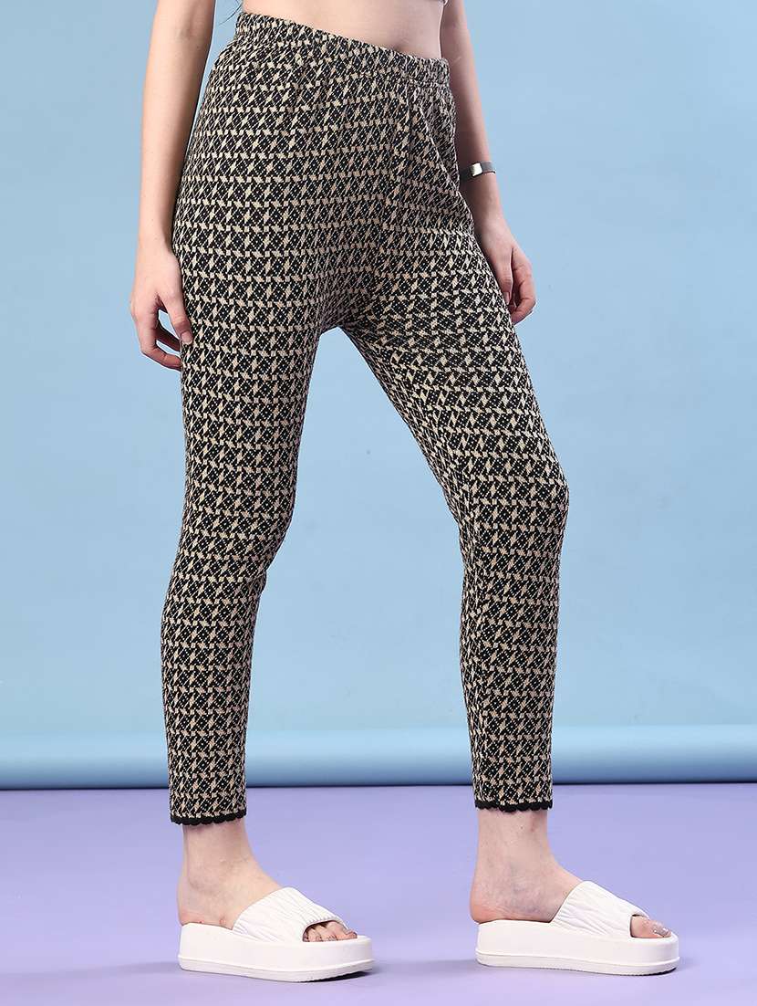 women self design ankle length woolen leggings - 21983536 -  Standard Image - 2