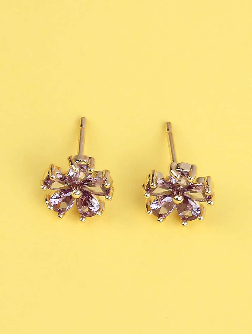 purple crystal flower necklace and earring set - 21983604 -  Standard Image - 2