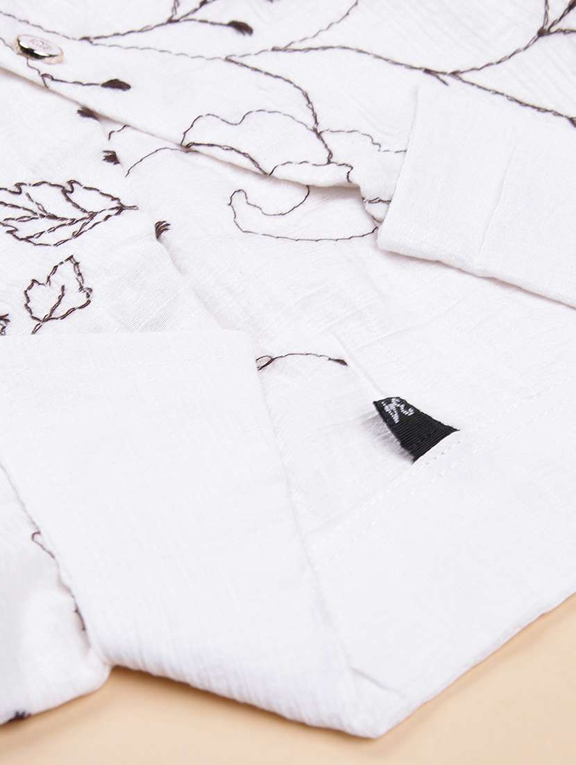 girls embroidered short sleeve collared top - 21983714 -  Standard Image - 2