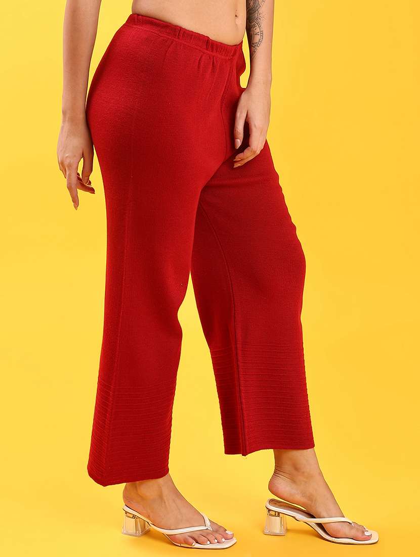 women solid mid rise palazzo - 21983721 -  Standard Image - 2