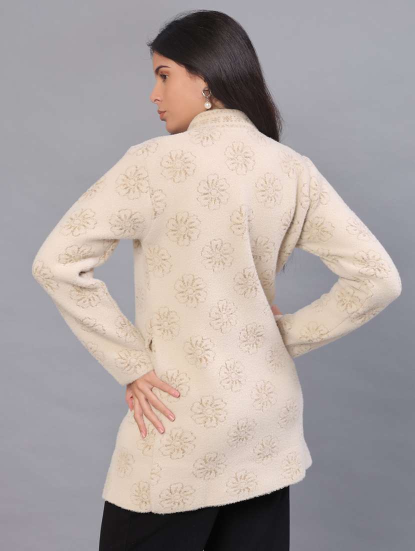 women self design long sleeve cardigan - 21983916 -  Standard Image - 2