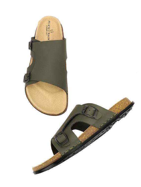 men solid slip on sandal - 21984442 - Standard Image - 2