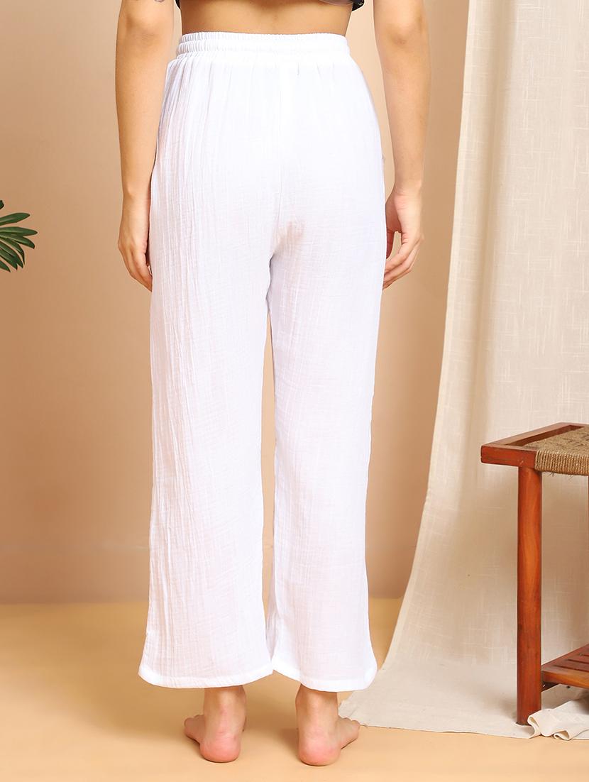 women solid mid rise lounge wear pajama - 21984461 - Standard Image - 2