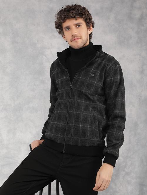 men checkered long sleeve casual jacket - 21984489 -  Standard Image - 0