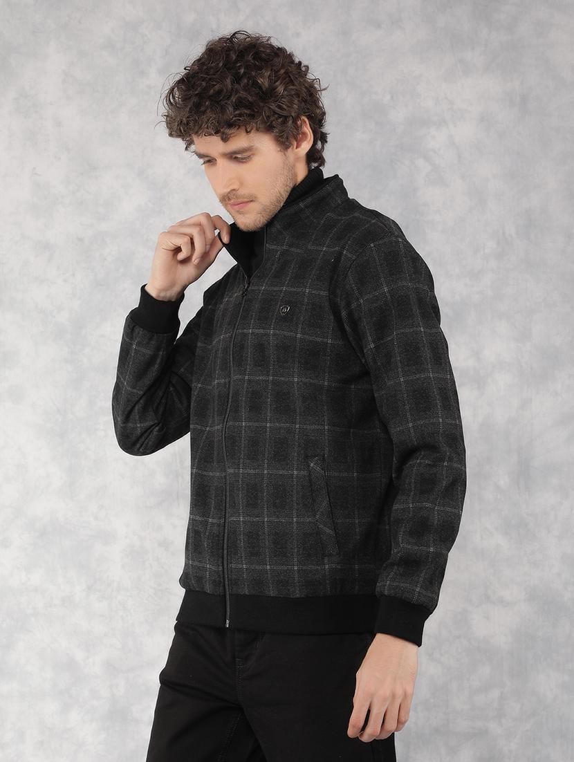men checkered long sleeve casual jacket - 21984489 - Standard Image - 2