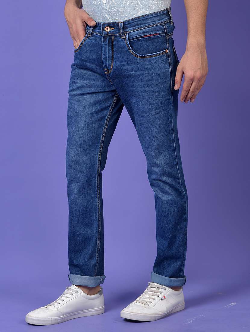 men solid mid rise slim fit jeans - 21984499 -  Standard Image - 2