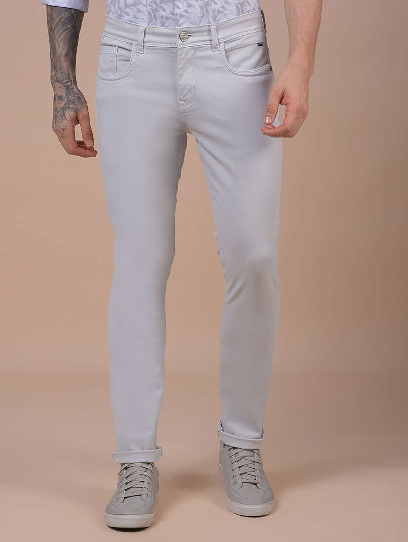 men solid mid rise slim fit jeans - 21984507 -  Zoom Image - 0