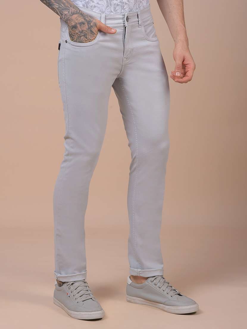 men solid mid rise slim fit jeans - 21984507 -  Standard Image - 2