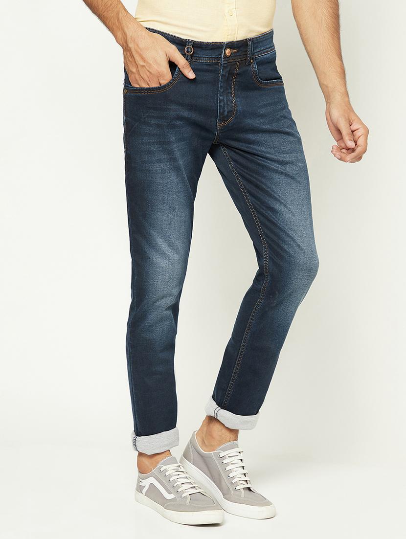 men solid mid rise slim fit jeans - 21984527 - Standard Image - 2