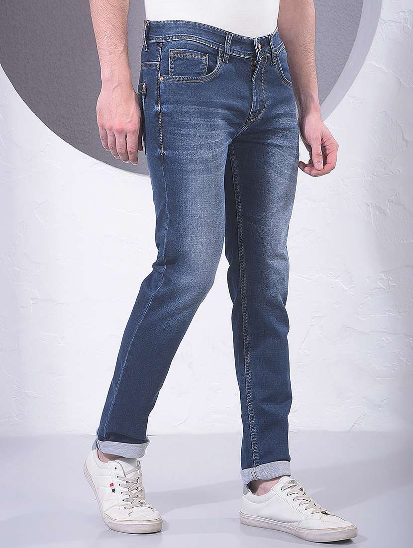men solid mid rise slim fit jeans - 21984527 -  Standard Image - 2